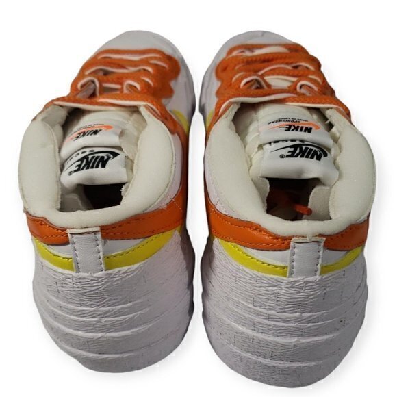 Nike Blazer Low Sacai White Magma Orange Men's Size 7, Women's 8.5, UK 6 NIB NWB - Picture 3 of 10